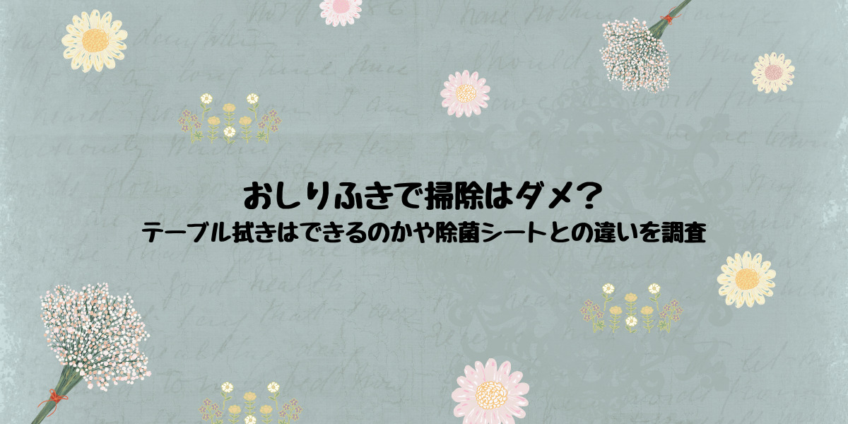 おしりふきで掃除